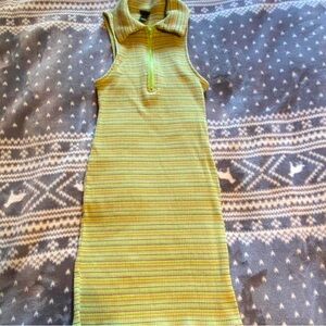 Wild Fable Lime and Olive Striped Midi Dress